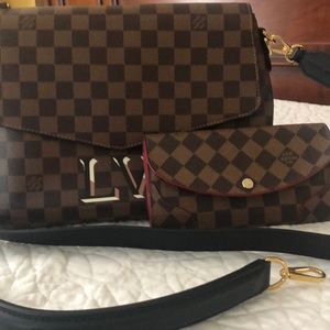 Louis Vuitton purse and a wallet
